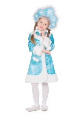 Карнавальный костюм Снегурочка «Метелица лазурная»