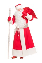 Костюм Деда Мороза «Классический». В комплект костюма входит: пальто, шапка, пояс, рукавицы, мешок, чехол для хранения костюма.
